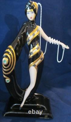 Franklin Mint House of Erte Pearls & Emeralds Limited Edition Figurine