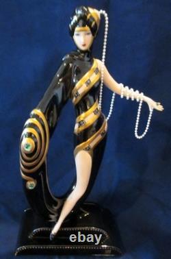 Franklin Mint House of Erte Pearls & Emeralds Limited Edition Figurine