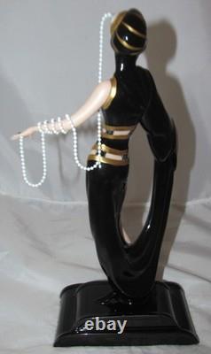 Franklin Mint House of Erte Pearls & Emeralds Limited Edition Figurine