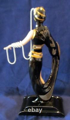 Franklin Mint House of Erte Pearls & Emeralds Limited Edition Figurine