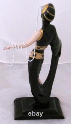 Franklin Mint House of Erte Pearls & Emeralds Limited Edition Figurine
