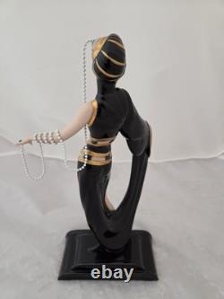 Franklin Mint House of Erte Pearls & Emeralds Limited Edition Figurine