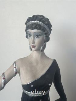 Franklin Mint House of Erte Pearls & Rubies Painted Porcelain Figurine 6/190