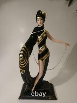 Franklin Mint House of Erte Pearls and Emeralds Figurine