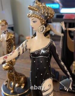 Franklin Mint House of Erte Pearls and Rubies Figurine Art Deco Woman LE Statue