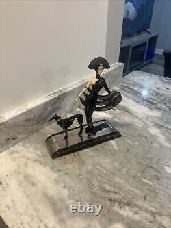 Franklin Mint House of Erte Porcelain Figurine Symphony In Black (Loose Chain)