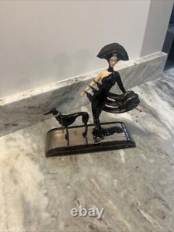 Franklin Mint House of Erte Porcelain Figurine Symphony In Black (Loose Chain)