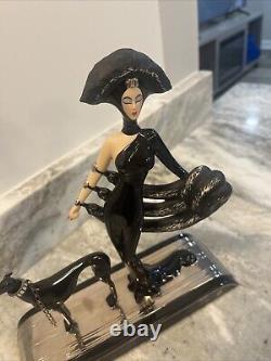 Franklin Mint House of Erte Porcelain Figurine Symphony In Black (Loose Chain)