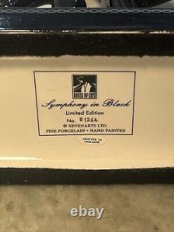 Franklin Mint House of Erte Porcelain Figurine Symphony In Black (Loose Chain)