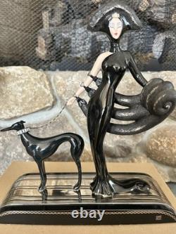 Franklin Mint House of Erte Porcelain Figurine Symphony In Black No. M1964
