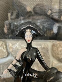 Franklin Mint House of Erte Porcelain Figurine Symphony In Black No. M1964