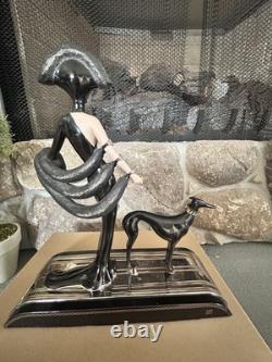 Franklin Mint House of Erte Porcelain Figurine Symphony In Black No. M1964
