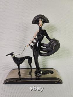 Franklin Mint House of Erte Porcelain Figurine Symphony In Black No. M4900