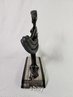 Franklin Mint House of Erte Porcelain Figurine Symphony In Black No. M4900