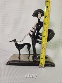 Franklin Mint House of Erte Porcelain Figurine Symphony In Black No. M4900