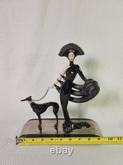 Franklin Mint House of Erte Porcelain Figurine Symphony In Black No. M4900