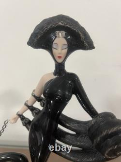Franklin Mint House of Erte Porcelain Figurine Symphony In Black No. M 5498