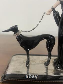 Franklin Mint House of Erte Porcelain Figurine Symphony In Black No. M 5498