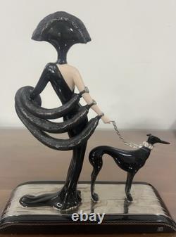 Franklin Mint House of Erte Porcelain Figurine Symphony In Black No. M 5498
