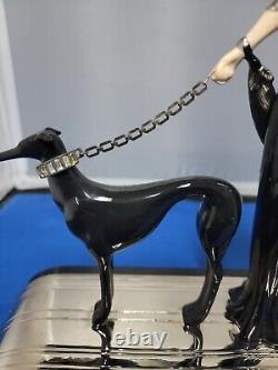 Franklin Mint House of Erte Symphony In Black Limited Edition #4740 Greyhound