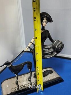 Franklin Mint House of Erte Symphony In Black Limited Edition #4740 Greyhound