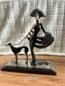 Franklin Mint House of Erte Symphony In Black Limited Edition #4788 Greyhound