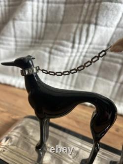 Franklin Mint House of Erte Symphony In Black Limited Edition #4788 Greyhound