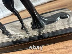 Franklin Mint House of Erte Symphony In Black Limited Edition #4788 Greyhound