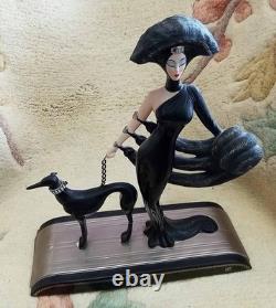 Franklin Mint House of Erte Symphony In Black Limited Edition Greyhound