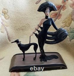 Franklin Mint House of Erte Symphony In Black Limited Edition Greyhound