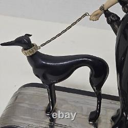 Franklin Mint House of Erte Symphony In Black Limited Edition Greyhound