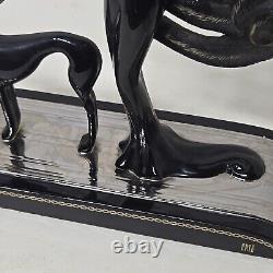 Franklin Mint House of Erte Symphony In Black Limited Edition Greyhound