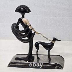 Franklin Mint House of Erte Symphony In Black Limited Edition Greyhound