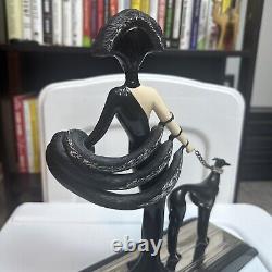 Franklin Mint House of Erte Symphony In Black Limited Edition Greyhound