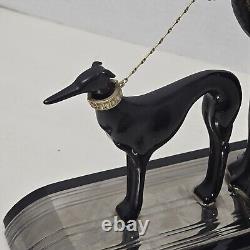 Franklin Mint House of Erte Symphony In Black Limited Edition Greyhound