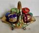 Franklin Mint House of Faberge Autumn Basket 9 Eggs COA No Box
