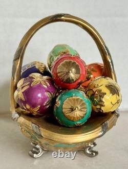 Franklin Mint House of Faberge Autumn Basket 9 Eggs COA No Box