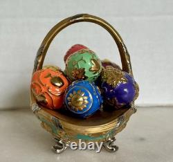 Franklin Mint House of Faberge Autumn Basket 9 Eggs COA No Box Franklin Mint House of Faberge Autumn Basket 9 Eggs COA No Box
