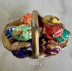 Franklin Mint House of Faberge Autumn Basket 9 Eggs COA No Box