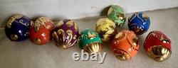 Franklin Mint House of Faberge Autumn Basket 9 Eggs COA No Box