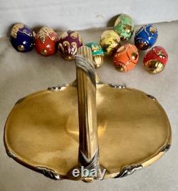 Franklin Mint House of Faberge Autumn Basket 9 Eggs COA No Box