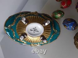 Franklin Mint House of Faberge Autumn Basket with9 Multi-color Eggs No Box Or COA