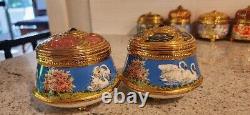 Franklin Mint House of Faberge Lot Of 8 Fairy Tale Music Boxes Porcelain