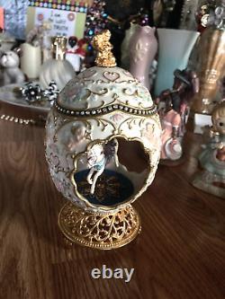 Franklin Mint House of Faberge Musical Carousel Egg 24k Gold Accented