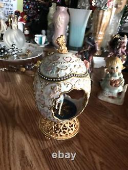 Franklin Mint House of Faberge Musical Carousel Egg 24k Gold Accented