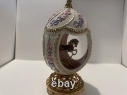 Franklin Mint House of Faberge Porcelain Musical Carousel Egg