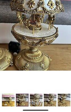 Franklin Mint House of Faberge Porcelain Musical Carousel Egg