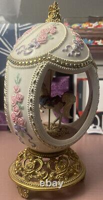 Franklin Mint House of Faberge Porcelain Musical Carousel Egg