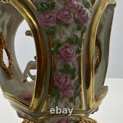 Franklin Mint House of Faberge Porcelain Musical Carousel Egg 24k Gold Accented