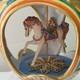 Franklin Mint House of Faberge Porcelain Musical Carousel Egg Sun Butterfly